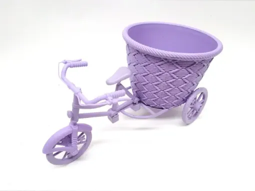 Imagen de Bicicleta con canasto de plastico de 21*11cms. color violeta