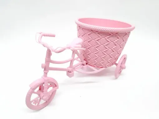 Imagen de Bicicleta con canasto de plastico de 21*11cms. color rosado