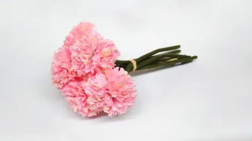 Imagen de Atado de flores artificiales Crisantemos con 6 varas de 20cms color Rosado