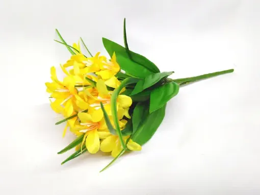 Imagen de Ramo de flores silvestres con pasto artificial de 27cms color Amarillo