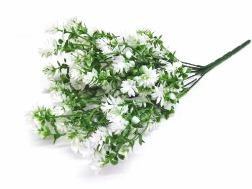 Imagen de Ramo de flor pincho de 32cms aprox color blanco