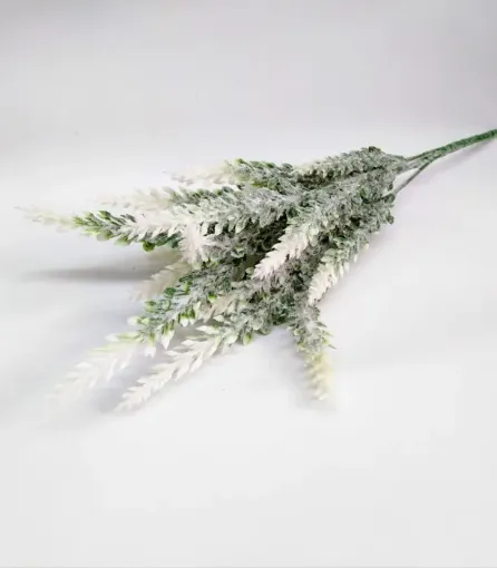 Imagen de Ramo de lavanda solo hojas color verde con blanco