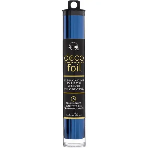 Imagen de Deco Foil Transfer "ICRAFT" medida 15.2x30.5cms por unidad Color Deep Blue Azul Profundo
