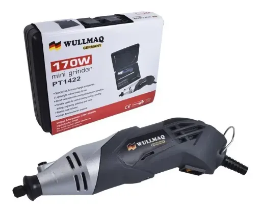 Imagen de Mini torno 170w "WULLMAQ" 2 a 3.2mms. modelo PT-1422 con flexible y accesorios