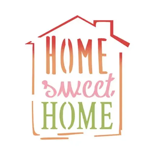 Imagen de Stencil marca LITOARTE de 10x10cms. cod.STX-339 Home Sweet Home