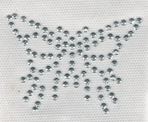 Imagen de Apliques termoadhesivos Mariposa de 4.5*6cms. color plata