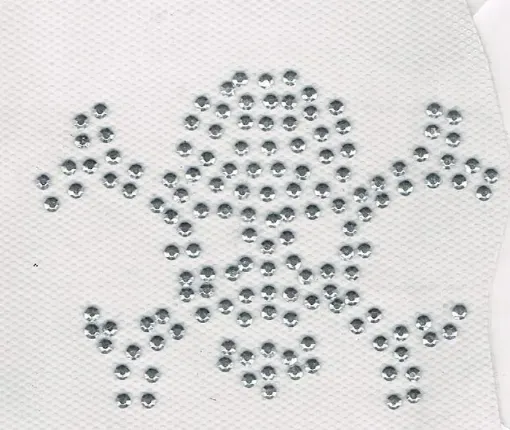Imagen de Apliques termoadhesivos Calavera de 6.5*8.5cms. color plata