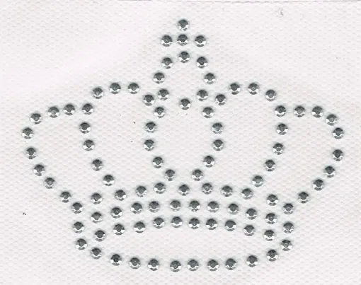 Imagen de Apliques termoadhesivos Corona mediana de 6*8cms. color plata