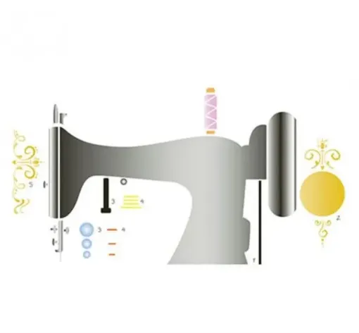 Imagen de Stencil marca "LITOARTE" 21x34 cms. cod.ST-189 Maquina de coser sobreposicion