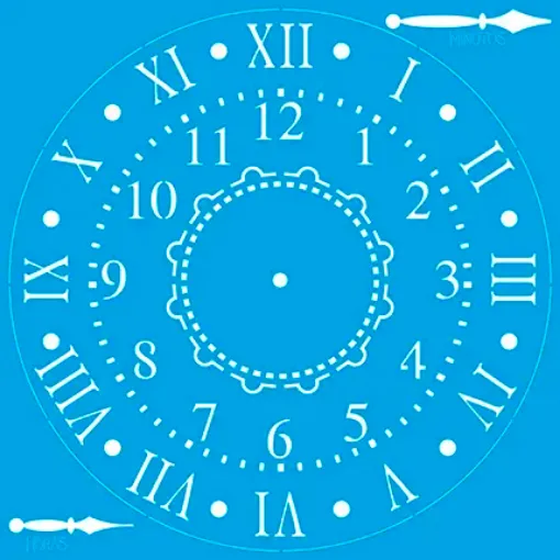 Imagen de Stencil marca "LITOARTE" 30x30 cms. cod.STQG-018 Esfera de Reloj