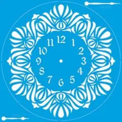 Imagen de Stencil marca "LITOARTE" 30x30 cms. cod.STQG-017 Esfera de reloj
