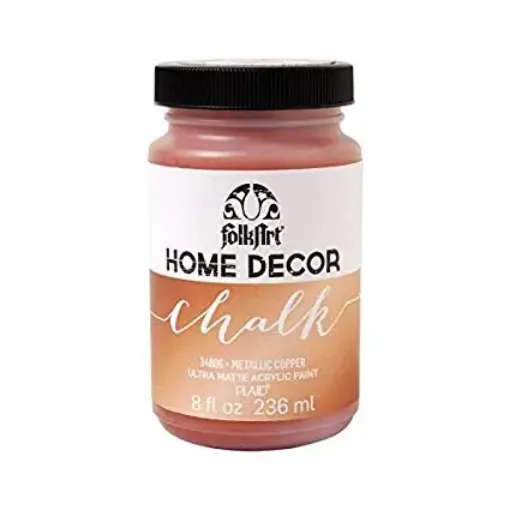 Imagen de Home Decor Chalk Metallic acrilica ultra mate tizada "FOLK ART" *8oz=236ml color 34806 Copper cobre