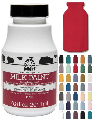 Imagen de Milk Paint Pintura a base de caseina FOLK ART *6.8oz 201ml color 38907 Shaker Red