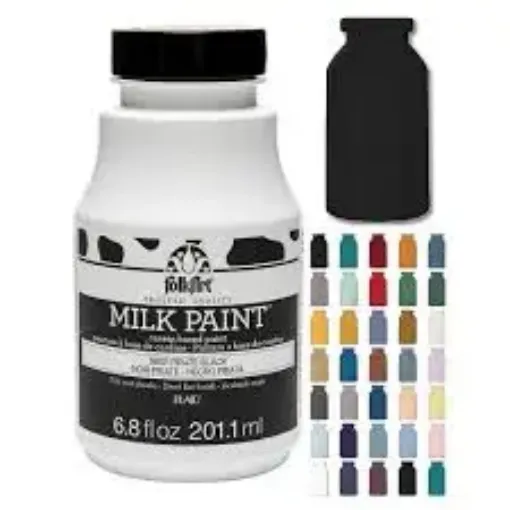 Imagen de Milk Paint Pintura a base de caseina FOLK ART *6.8oz 201ml color 38921 Pirate Black