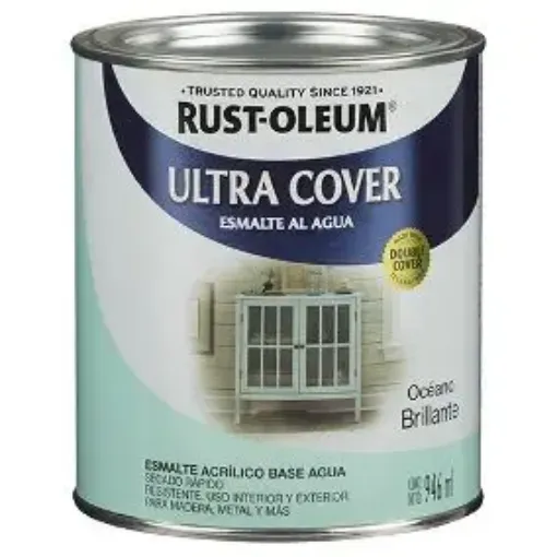 Imagen de Esmalte al agua RUST-OLEUM Ultra Cover Brochable lata de 0,946 lts. color Oceano brillante