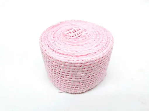 Imagen de Cinta de arpillera sintetica de 3cms. en rollo de 2.7mts. RB10281 color rosado