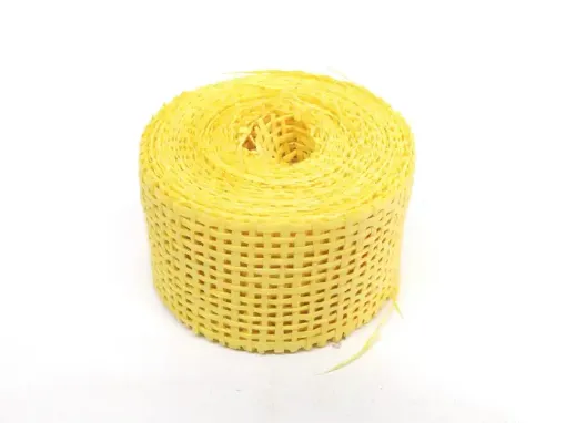 Imagen de Cinta de arpillera sintetica de 3cms. en rollo de 2.7mts. RB10281 color amarillo