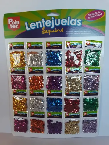 Imagen de Lentejuelas en bolsita variedad de colores  *20 unidades