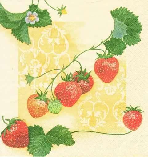 Imagen de Servilleta para decoupage estampada motivos cocina y frutas cod.F218