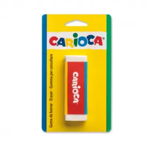 Imagen de Goma de borrar plastica rectangular 6x2.5cms Carioca Blister por unidad