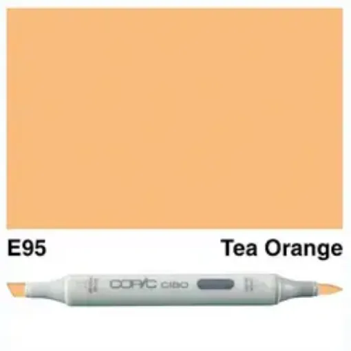 Imagen de Marcador profesional COPIC CIAO alcohol doble punta color E95 Tea Orange
