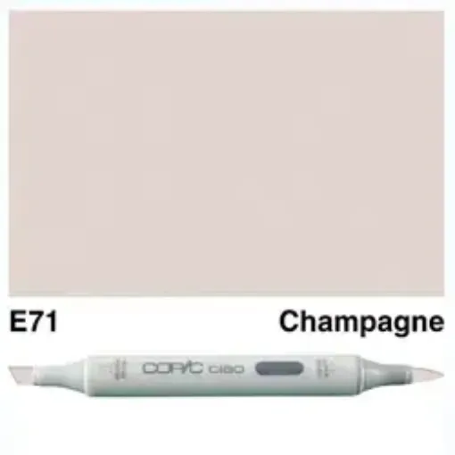 Imagen de Marcador profesional COPIC CIAO alcohol doble punta color E71 Champagne