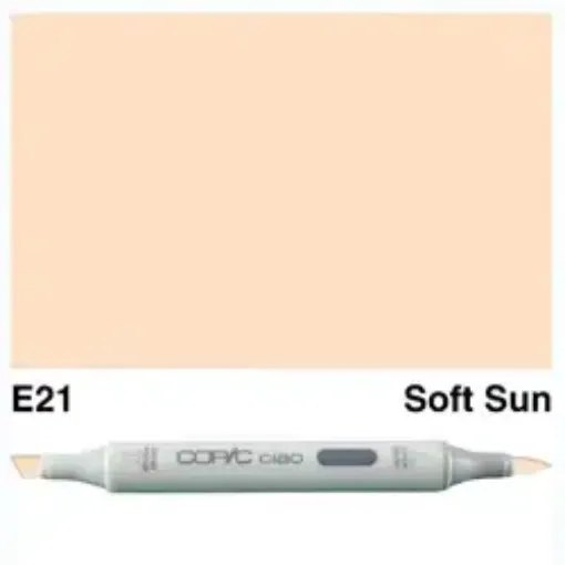 Imagen de Marcador profesional COPIC CIAO alcohol doble punta color E21 Soft Sun