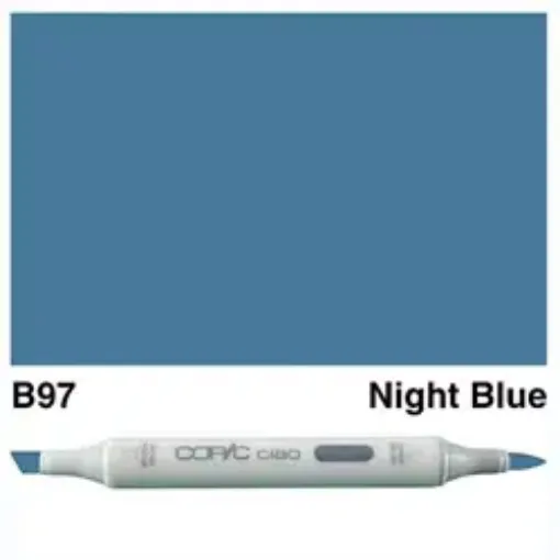 Imagen de Marcador profesional COPIC CIAO alcohol doble punta color B97 Night Blue