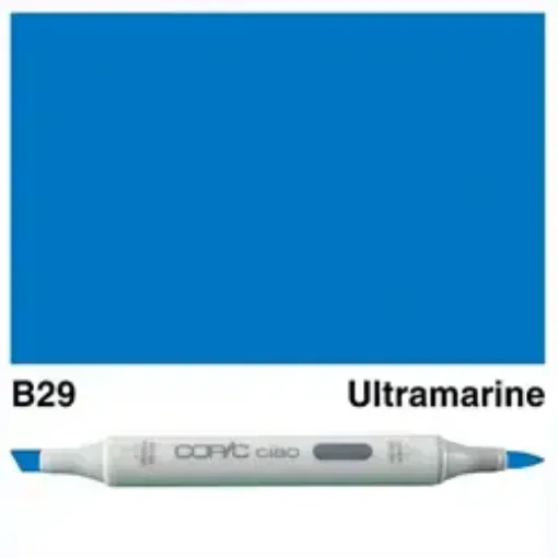 Imagen de Marcador profesional COPIC CIAO alcohol doble punta color B29 Ultramarine