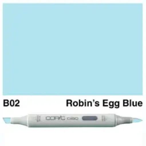Imagen de Marcador profesional COPIC CIAO alcohol doble punta color B02 Robbins Egg Blue