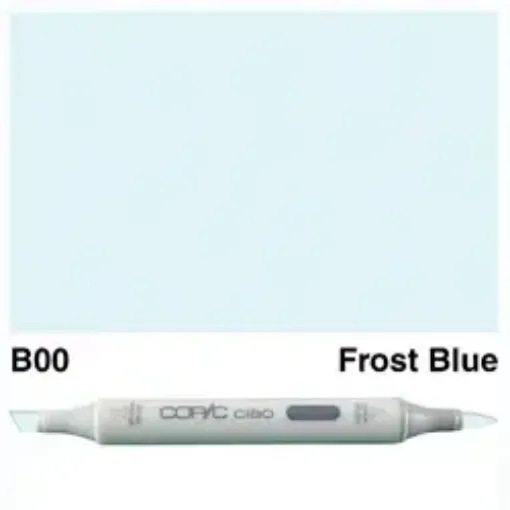 Imagen de Marcador profesional COPIC CIAO alcohol doble punta color B00 Frost Blue