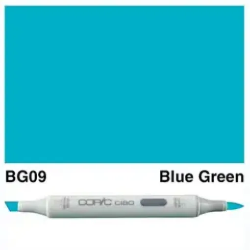 Imagen de Marcador profesional COPIC CIAO alcohol doble punta color BG09 Blue Green