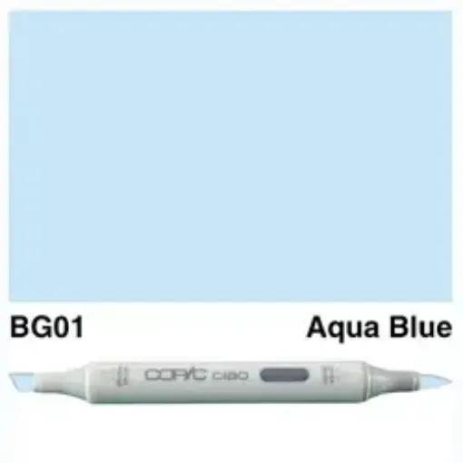 Imagen de Marcador profesional COPIC CIAO alcohol doble punta color BG01 Aqua Blue