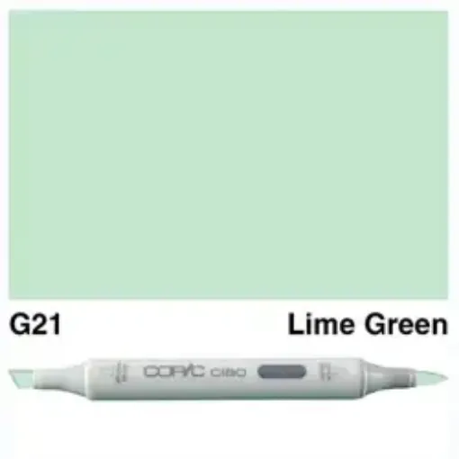 Imagen de Marcador profesional COPIC CIAO alcohol doble punta color G21 Lime Green