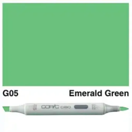 Imagen de Marcador profesional COPIC CIAO alcohol doble punta color G05 Esmerald Green