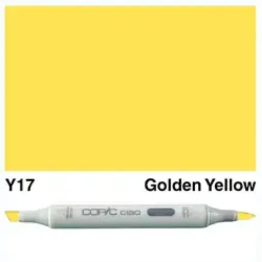 Imagen de Marcador profesional COPIC CIAO alcohol doble punta color Y17 Golden Yellow