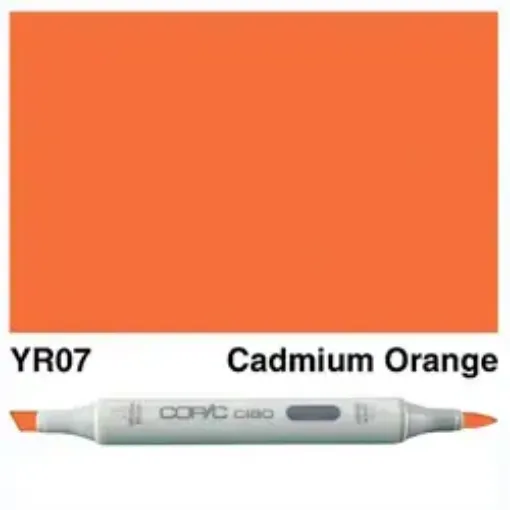 Imagen de Marcador profesional COPIC CIAO alcohol doble punta color YR07 Cadmium Orange