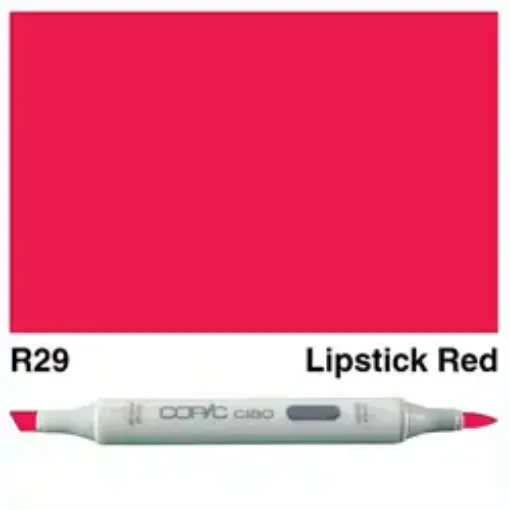 Imagen de Marcador profesional COPIC CIAO alcohol doble punta color R29 Lipstick Red