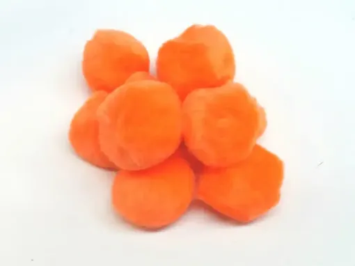Imagen de Pompon de 19mm. de colores *10 unidades color naranja