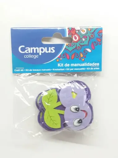 Imagen de Confetti "CAMPUS" uva con caritas de fieltro de colores *4 unidades