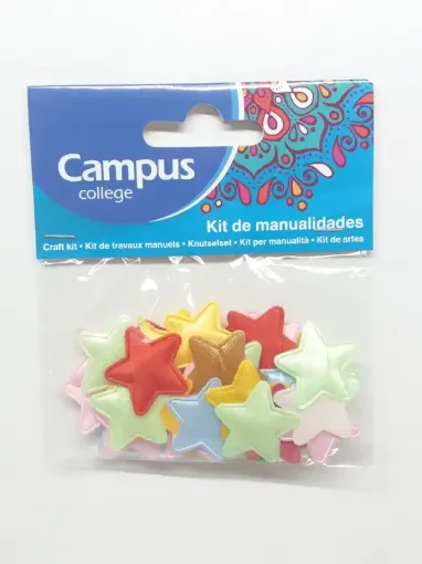 Imagen de Confetti "CAMPUS" estrellas de tela de colores *40 unidades