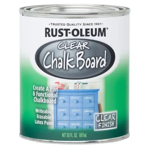 Imagen de Pintura para pizarron Chalk Board "RUST OLEUM" negro mate en lata de 887 ml.