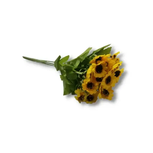 Imagen de Ramo de flores artificales mini girasoles de 2cms ramo de 30cms