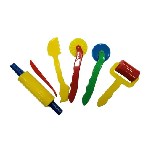 Imagen de Soft set de 6 herramientas para masas de plastico