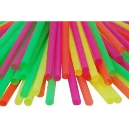 Imagen de Sorbitos anchos flexibles pajitas de colores de 21cms 8mms 50 unidades