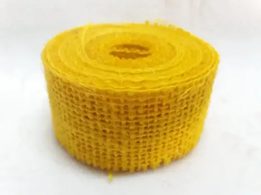 Imagen de Cinta de arpillera de 3.5cms.  en rollo de 2.7mts. RB10280 color amarillo