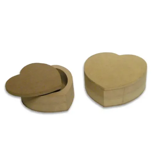 Imagen de Caja corazon de pino con tapa de MDF mini de 6cms.