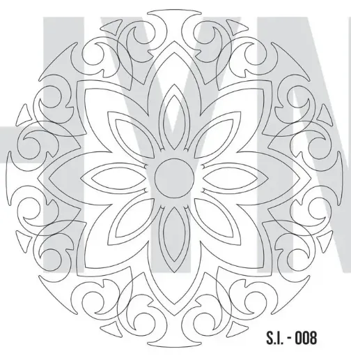 Imagen de Sello decorativo flexible marca "HYN" serie I modelo 008