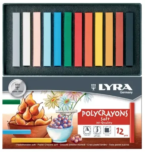 Imagen de Pastel tiza pastel crayons soft "LYRA" estuche de 12 colores