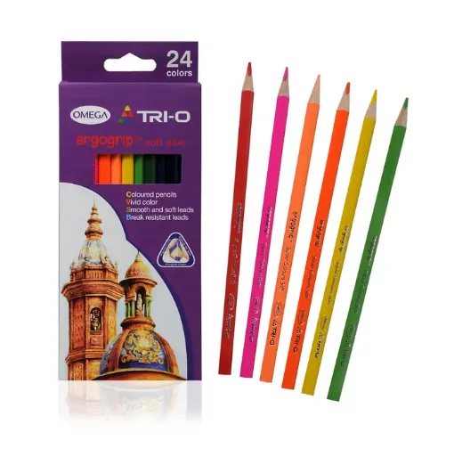 Imagen de Lapices  de colores "OMEGA"  TRIO en caja de 24 colores